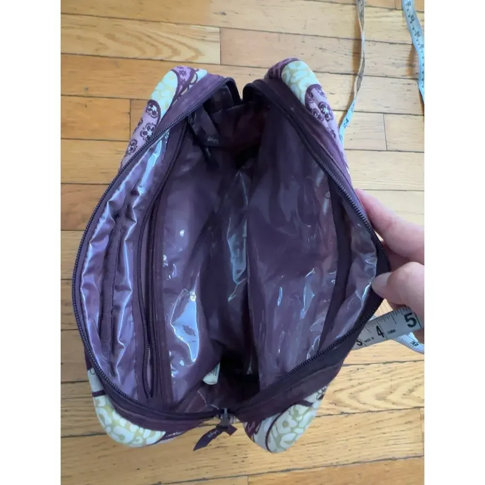 Thirty-One Gifts Paisley Cosmetic Makeup Travel Toiletry Bag Purple Zip Case